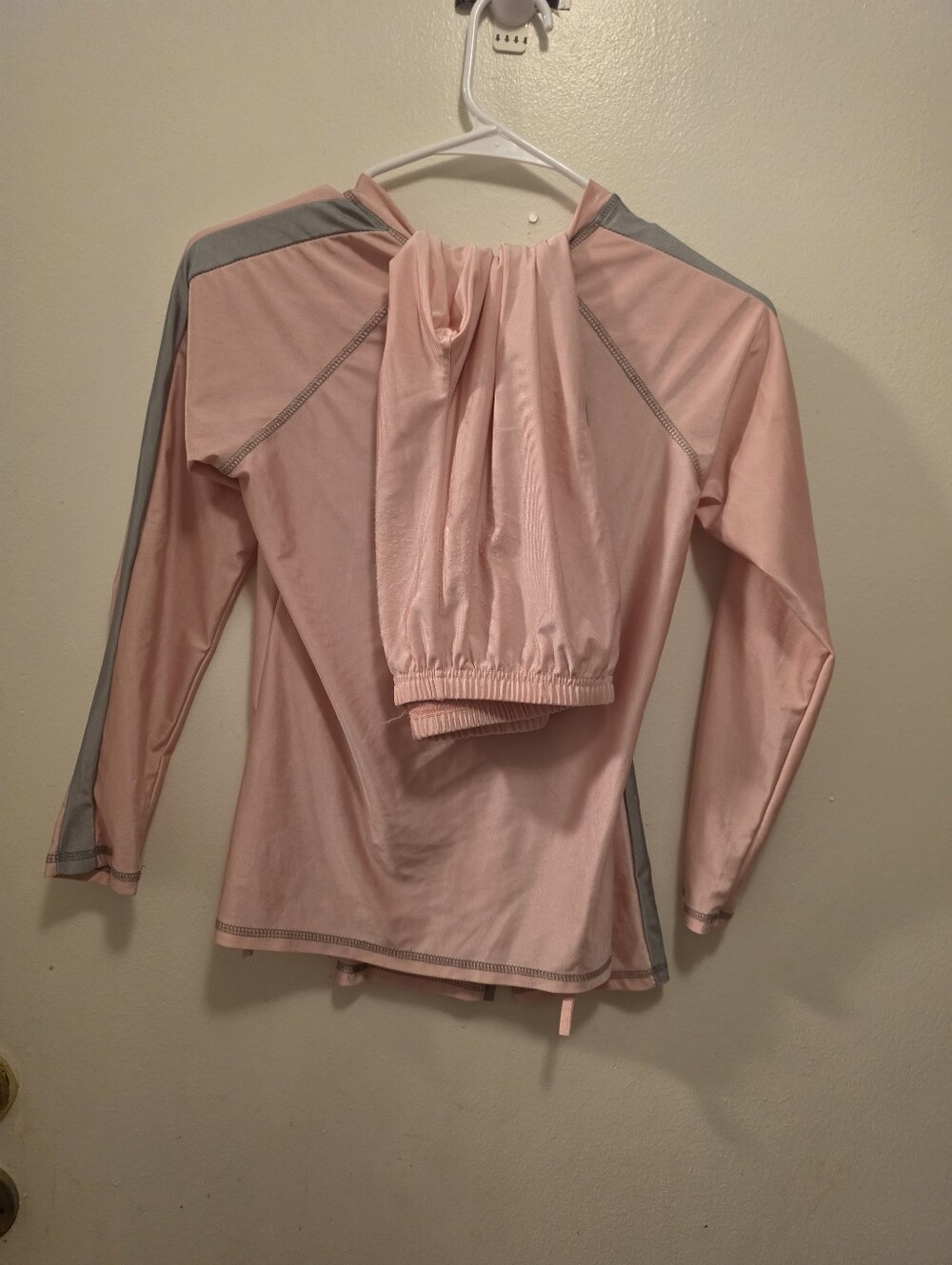 Kids Long-Sleeve Active Tee - Pink with Gray Panels